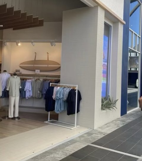Retail shopfront fit-out with tiled facade and floor